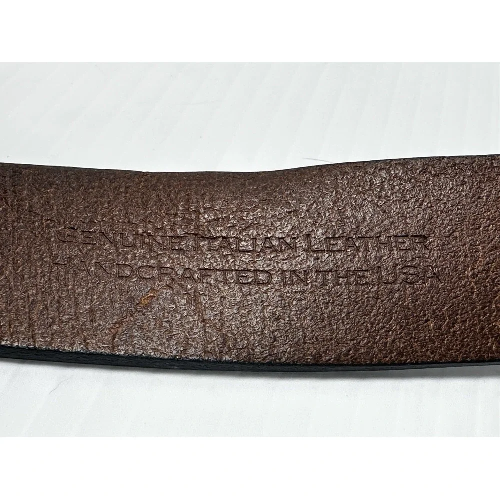 Jos A Bank Genuine Italian‎ Leather Belt Men Tan Brown Handcrafted USA Size 38